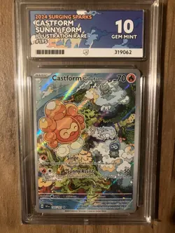 Pokemon TCG 195/191 Surging Sparks Castform Sunny Form ACE 10 - Image 1