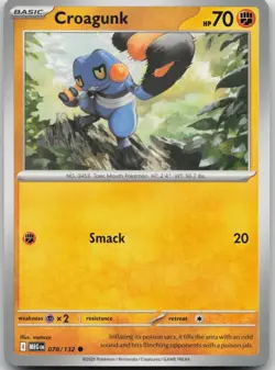 Croagunk 078/132 Common Mega Evolution Pokemon Near Mint - Image 1