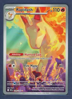 Rapidash 189/182 Illustration Rare Destined Rivals Pokemon Near Mint - Image 1