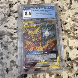 Pokemon TCG CGC 8.5 Moltres & Zapdos & Articuno GX SM210 Promo Holo - Image 1
