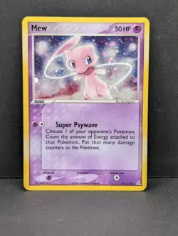 Mew 111/110 Holon Phantoms Holo Ultra Rare Pokemon TCG vintage Nintendo MP - Image 1
