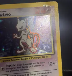 1996 POKEMON BASE SET UNLIMITED MEWTWO 10/102 HOLO RARE - Image 4