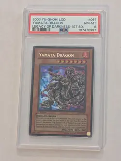 PSA 8 YU-GI-Oh! Lod-Legacy of Darkness 067 Yamata Dragon 1st Ed - Image 1