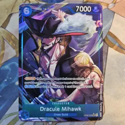Bandai Dracule Mihawk OP09-048 Character Alt SR Blocker On Play One Piece CCG NM - Image 1