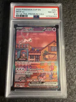 Pokemon Mew ex 053 Scarlet & Violet Promo Card Ultra Premium Collection PSA 8.5 - Image 1