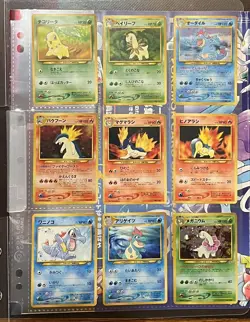 2000 POKEMON NEO PROMOS JAPANESE ALL 9 CARDS GRADED w/ORIGINAL BINDER - Image 3