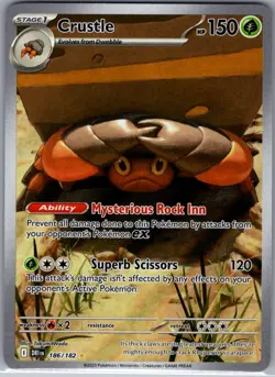Crustle 186/182 SV10: Destined Rivals - Pokemon Card - NM - Image 1