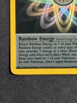 Rainbow Energy 80/82 Team Rocket Pokemon Card Near Mint - Image 5