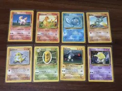 Pokemon TCG 8 Card Lot Vintage Base Set Mixed - LP - HP - Image 1