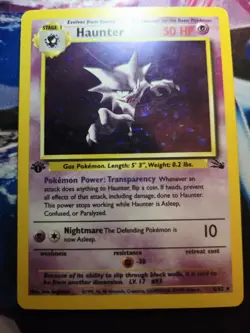 Haunter - 1st Edition - FO: Fossil (6/62) WotC Holo Rare Pokemon Card HP - Image 1