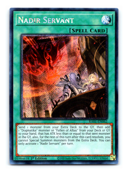 Nadir Servant - RA01-EN062 - Platinum Secret Rare 1st Edition Yugioh - Image 1