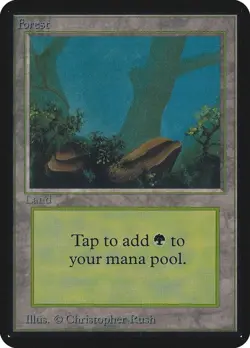 FOREST (A) Alpha Magic: The Gathering MTG LP Light Play - Image 1