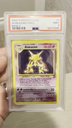 Pokemon Alakazam Base Set 2 Holo Rare #1 PSA 9 Mint - Image 2
