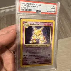 Pokemon Alakazam Base Set 2 Holo Rare #1 PSA 9 Mint - Image 3