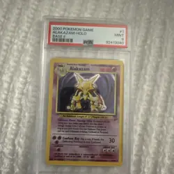 Pokemon Alakazam Base Set 2 Holo Rare #1 PSA 9 Mint - Image 4