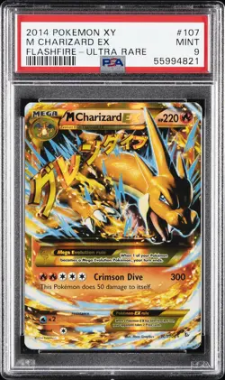 2014 POKEMON XY FLASHFIRE ULTRA RARE #107 M CHARIZARD EX PSA 9 - Image 1