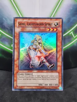 Yugioh Shire, Lightsworn Spirit SOVR-EN082 Super Rare LP - Image 1