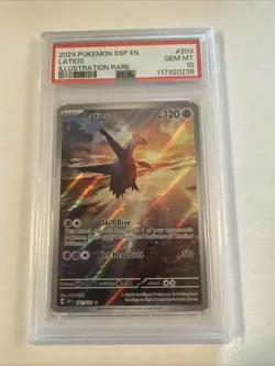 Pokemon Latios #203/191 Surging Sparks Illustration Rare Holo Card PSA 10 - Image 1