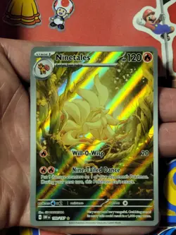 Ninetales Illustration Rare Pokemon Card Obsidian Flames #199/197 2023 Nintendo - Image 1