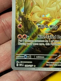 Ninetales Illustration Rare Pokemon Card Obsidian Flames #199/197 2023 Nintendo - Image 5