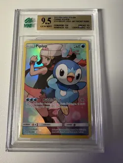 Piplup 239/236 Full Art Sun & Moon Cosmic Eclipse Other 9.5 Pokemon Graded Card - Image 2