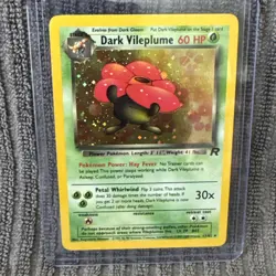 Pokemon TCG Holo Rare Dark Vileplume Card 13/82 Vintage LP Condition - Image 1
