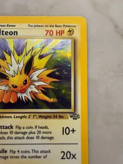 Jolteon 4/64 Jungle Set Holo Rare 1st Edition Pokemon Card WOTC 1999 - Image 3