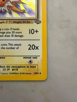 Jolteon 4/64 Jungle Set Holo Rare 1st Edition Pokemon Card WOTC 1999 - Image 5