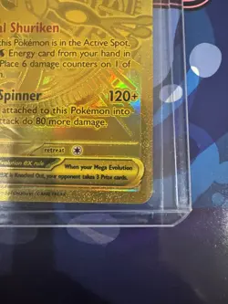 Pokemon Mega Greninja EX 122/86 Chaos Rising Mega Hyper Rare Gold Card - Image 4