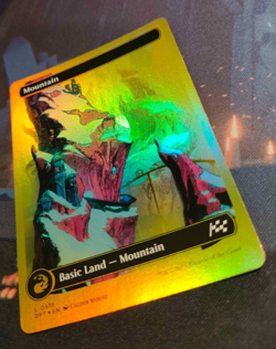 Mountain 0515 First-Place FOIL - Gold Full Art - Aetherdrift- NM (see pics) MTG - Image 3