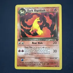 Pokemon Card 1ST EDITION Dark Rapidash Team Rocket 44/82 WotC Vintage 2000 - Image 1