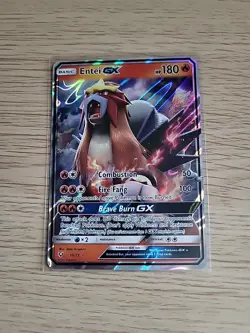 Pokemon Card Shining Legends Entei GX 10/73 Ultra Rare - Near Mint - Image 1