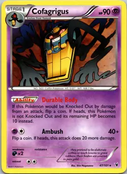 Cofagrigus 47 47/101 Noble Victories Pokemon TCG Rare NM - Image 1