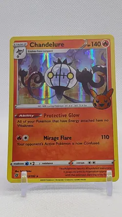 Pokemon Card Holo Rare Chandelure 033/192 NM-Mint Trick Or Trade Halloween - Image 1