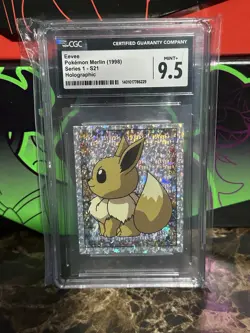 1998 Pokemon Eevee - Merlin Series 1 - S21 Holographic - CGC 9.5 - Image 1