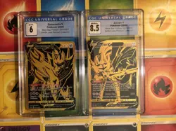 Pokemon TCG Gold Zacian V SWSH076 Zamazenta V SWSH077 Graded CGC/PSA UPC Promo - Image 1