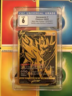 Pokemon TCG Gold Zacian V SWSH076 Zamazenta V SWSH077 Graded CGC/PSA UPC Promo - Image 3
