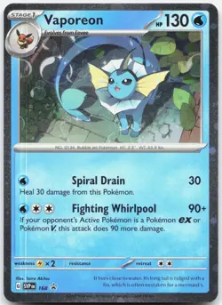 Vaporeon (Cosmos Holo) 168 Holo Promo Scarlet & Violet Promo Pokemon Near Mint - Image 1