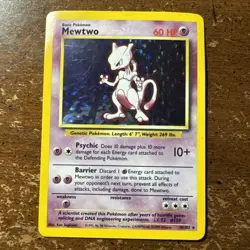 Pokemon TCG Mewtwo Base Set 10/102 Holo 1999-2000 Wizards Base Set Copyright... - Image 1