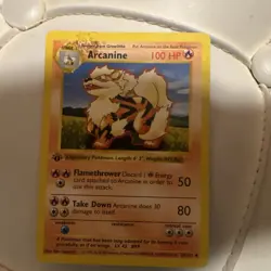 Pokemon TCG Arcanine 023/102 Base Set Shadowless 1st Ed Uncommon 100 HP - Image 3