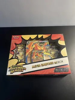 Pokemon TCG Mega Evolution Ascended Heroes Mega Emboar Ex Box Sealed - Image 1