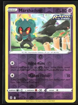 Pokemon TCG - Marshadow Reverse Holo Holo Rare SWSH07: Evolving Skies 080/203 NM - Image 1