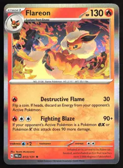 Pokemon TCG - Flareon Holo Rare SV: Prismatic Evolutions 013/131 NM - Image 1