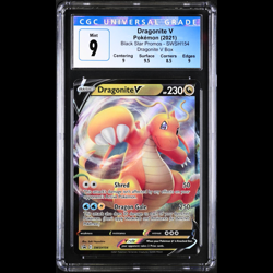 Pokemon Dragonite V SWSH154 Black Star Promo CGC 9 Mint Holo English - Image 1