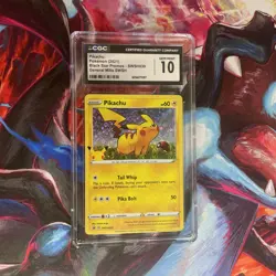 ✨✨ CGC 10 Pikachu General Mills Holo Pokemon Black StarPromo SWSH039 - Image 3