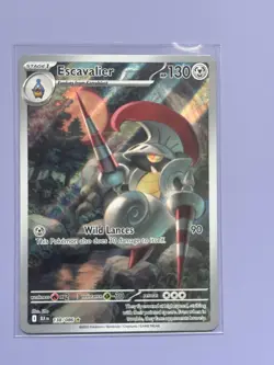 Pokemon Escavalier Illustration Rare Holo 138/086 Sv: Black Bolt 130 HP English - Image 1