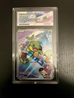 Pokemon First Partner Illustration Series 1 MEP 040 Turtwig Black Star Ace 9 🍃 - Image 1