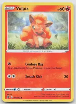 Vulpix 024/192 Common Rebel Clash Pokemon NM - Image 1