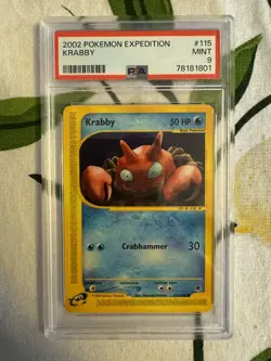 2002 Pokemon - Krabby - Non-Holo E Reader - Expedition 115/165 - PSA 9 Mint WOTC - Image 1