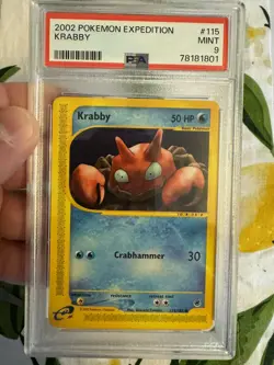 2002 Pokemon - Krabby - Non-Holo E Reader - Expedition 115/165 - PSA 9 Mint WOTC - Image 2